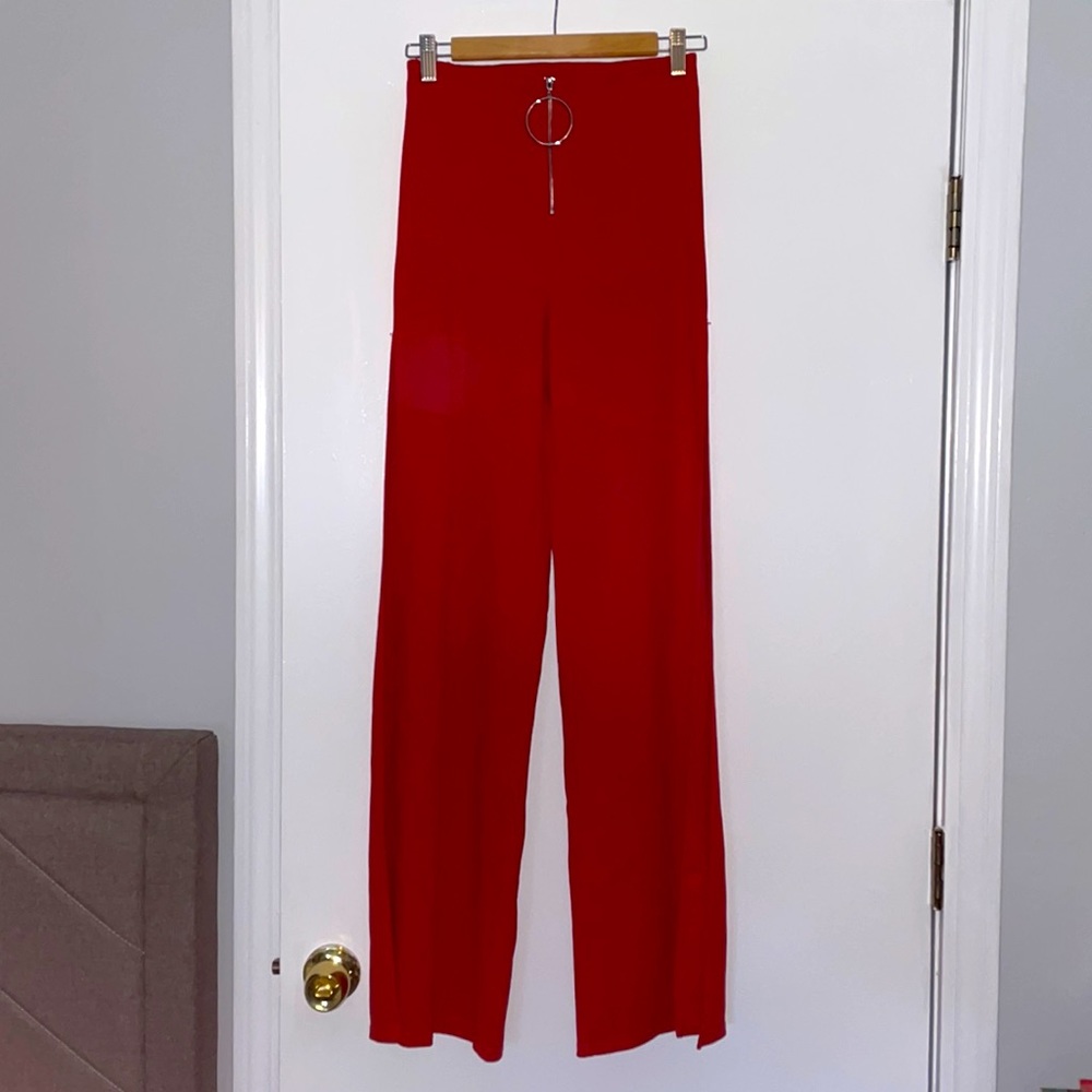 Red, fashionnova pants, size small